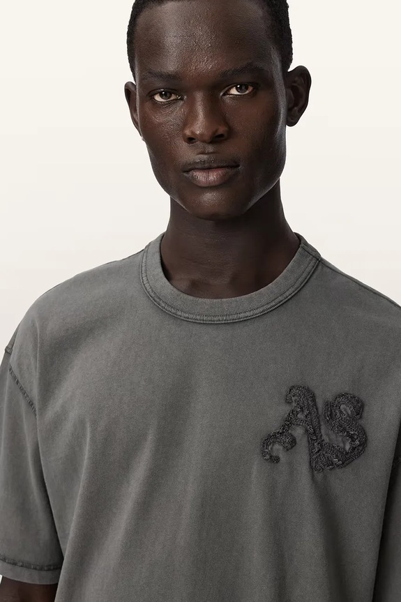 AllSaints футболка мужская хлопковая INSIGNIA серый M092PE