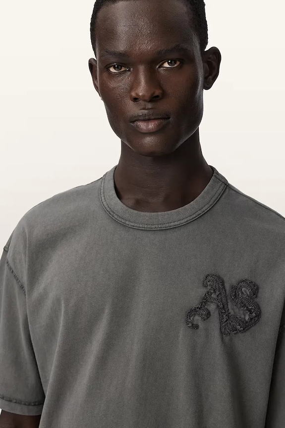 AllSaints футболка мужская хлопковая INSIGNIA серый M092PE