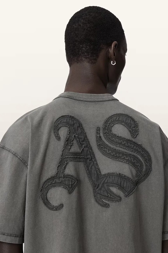 AllSaints футболка мужская хлопковая INSIGNIA M092PE серый