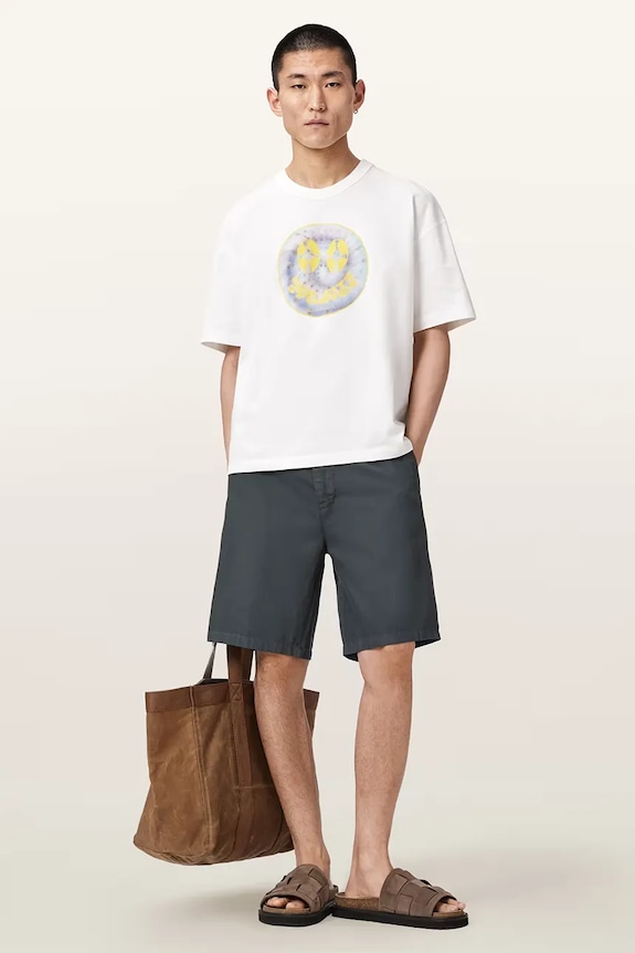 Odzież AllSaints T-shirt męski bawełniany SPUN M050PE biały