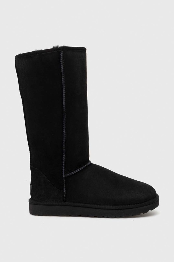 UGG - Vysoké čižmy Classic Tall II semišová koža čierna 1016224.BLK