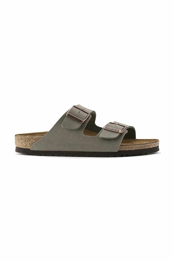 Birkenstock papucs Arizona szintetikus bőr szürke 151213