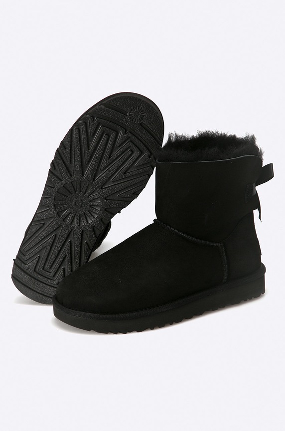 UGG śniegowce Mini Bailey Bow II 1016501.BLK czarny