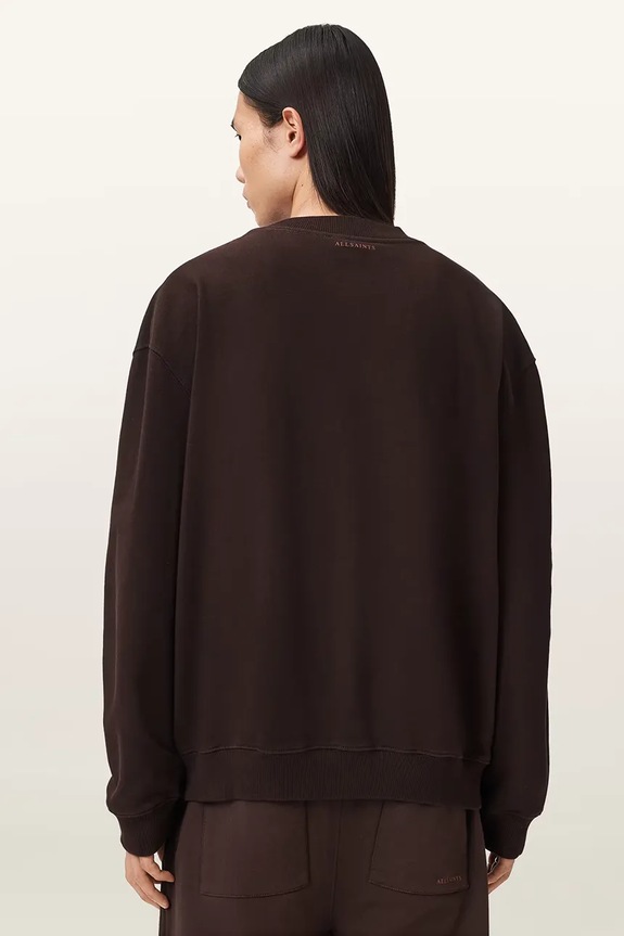 AllSaints hanorac de bumbac M011NE maro NC25