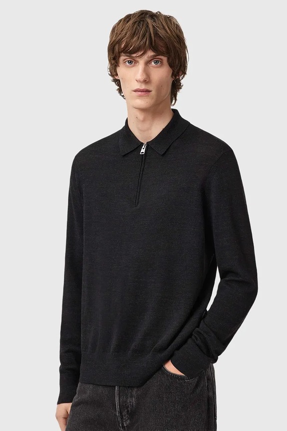 AllSaints pulover de lână negru M047KD
