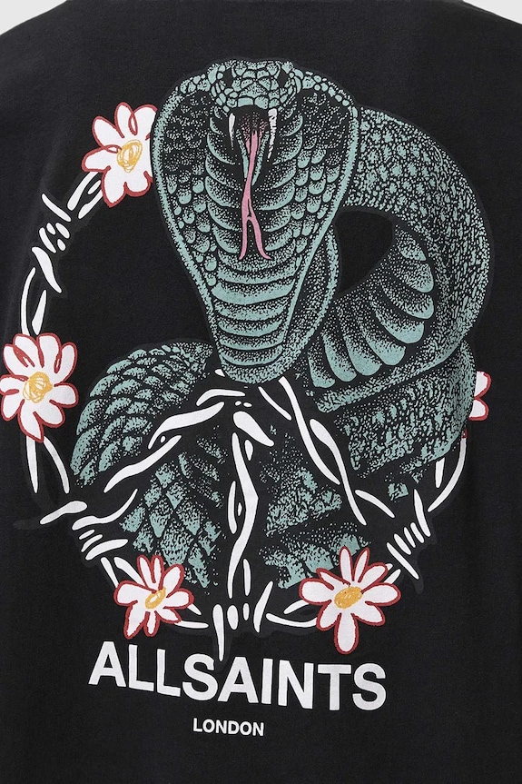 AllSaints t-shirt bawełniany M032PD czarny