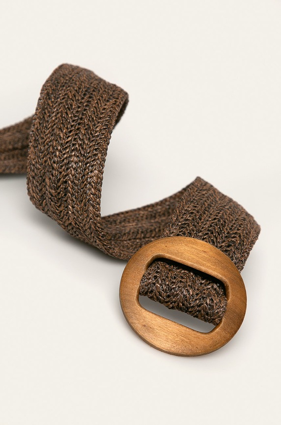 Akcesoria Pasek damski na talię pleciony brązowy RS20.PAD700 brązowy