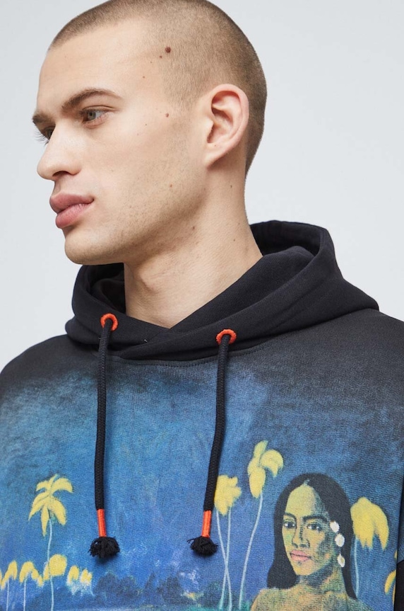 Bluza bawełniana męska Eviva L'arte kolor czarny czarny RS23.BLM251
