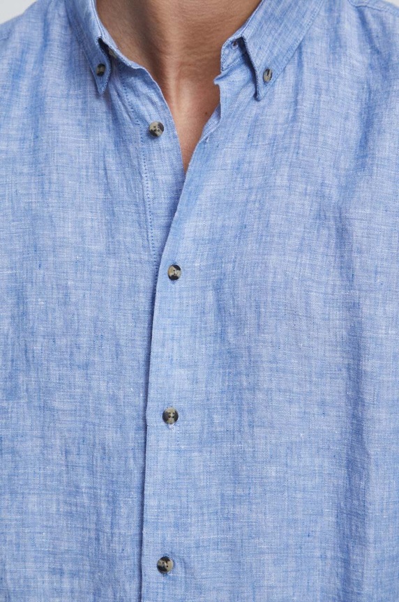 Ľanová košeľa pánska RS23.KDM071 modrá RS23
