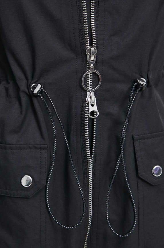 Płaszcz damski gładki kolor czarny RS23.KPD403 czarny