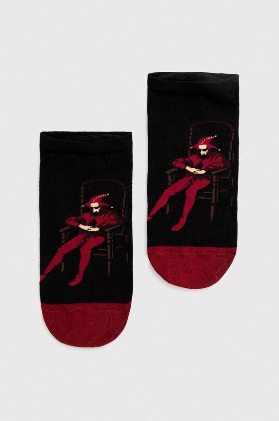 Ponožky pánske bavlnené Eviva L'arte čierna farba krátke ponožky čierna RS23.LGM422