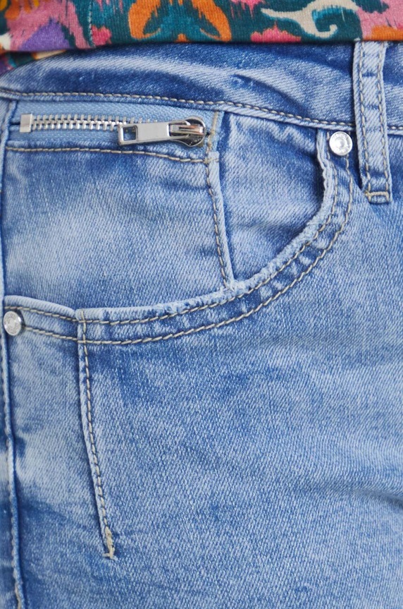 Jeansy damskie slim kolor niebieski RS23.SJD302 niebieski