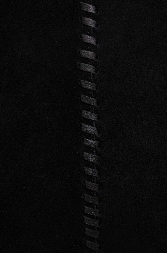 Semišová kabelka dámska čierna farba čierna RS23.TOD519