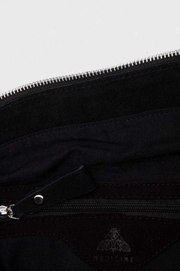 Semišová kabelka dámska čierna farba RS23.TOD519 čierna