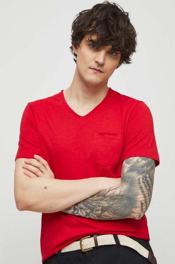 Medicine pamut póló pamut piros RS23.TSM090