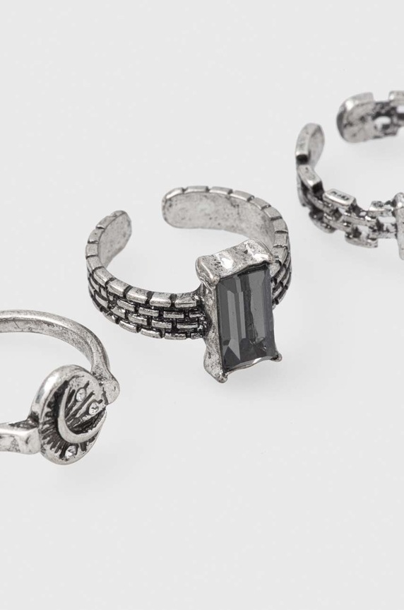 Pierścionki damskie z ozdobnymi elementami (5-pack) kolor srebrny RS24-AKD203 srebrny RS24