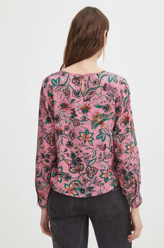 Oblečenie Blúzka dámska so vzorom ružová farba RS24.BDD010 ružová
