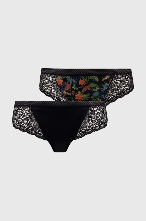 Nohavičky dámske s čipkovými vložkami (2-pack) viac farieb RS24.BID502 viacfarebná RS24