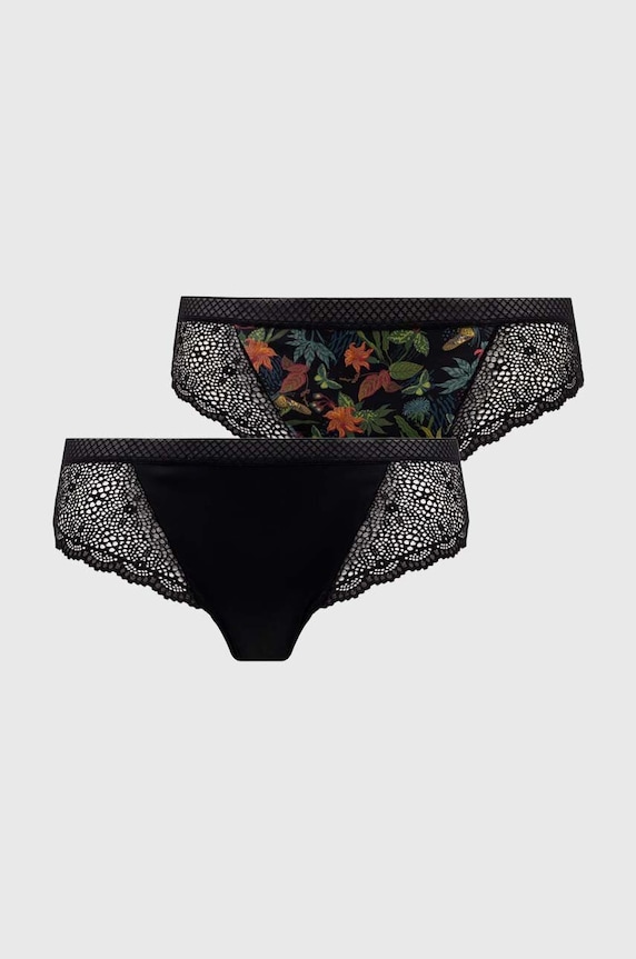 Nohavičky dámske s čipkovými vložkami (2-pack) viac farieb RS24.BID502 viacfarebná RS24