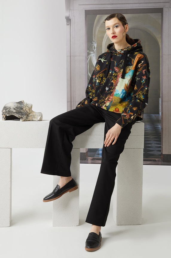 Bluza damska z kolekcji Eviva L'arte kolor czarny z elastanem czarny RS24.BLD254