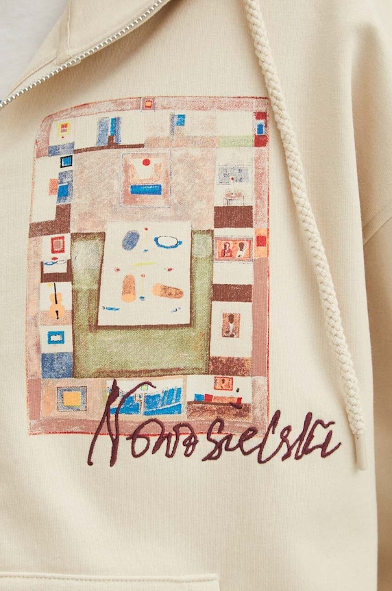 Bluza damska z kolekcji Jerzy Nowosielski x Medicine kolor beżowy RS24-BLD651 beżowy