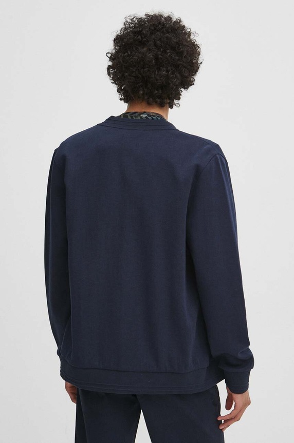 Odzież Bluza męska rozpinana gładka kolor granatowy RS24.BLM700 granatowy