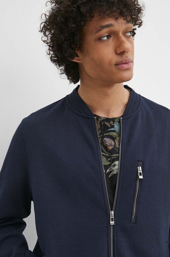 Bluza męska rozpinana gładka kolor granatowy RS24.BLM700 granatowy