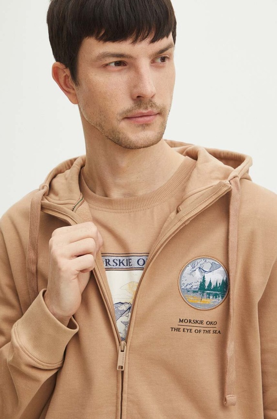 Bluza męska z kolekcji Tatrzański Park Narodowy x Medicine kolor beżowy RS24-BLMA54