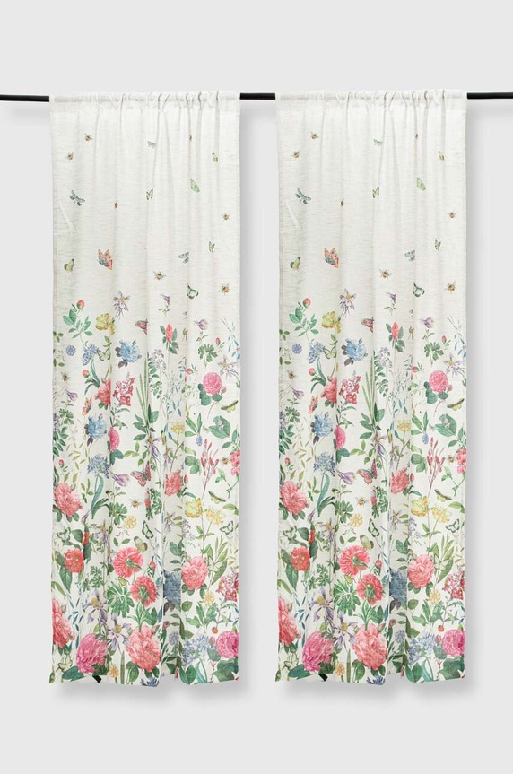 Dekoratívna záclona s prímesou ľanu 140 x 260 cm (2-pack) viac farieb RS24-DEU500 viacfarebná RS24