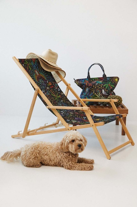 Leżak z podłokietnikami wzorzysty kolor multicolor multicolor RS24-GAU604