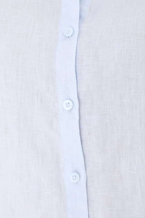 Medicine koszula damska lniana RS24-KDD501 niebieski