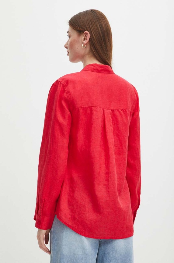 Odzież Medicine koszula damska lniana RS24-KDD501 czerwony