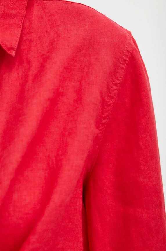 Medicine koszula damska lniana RS24-KDD501 czerwony