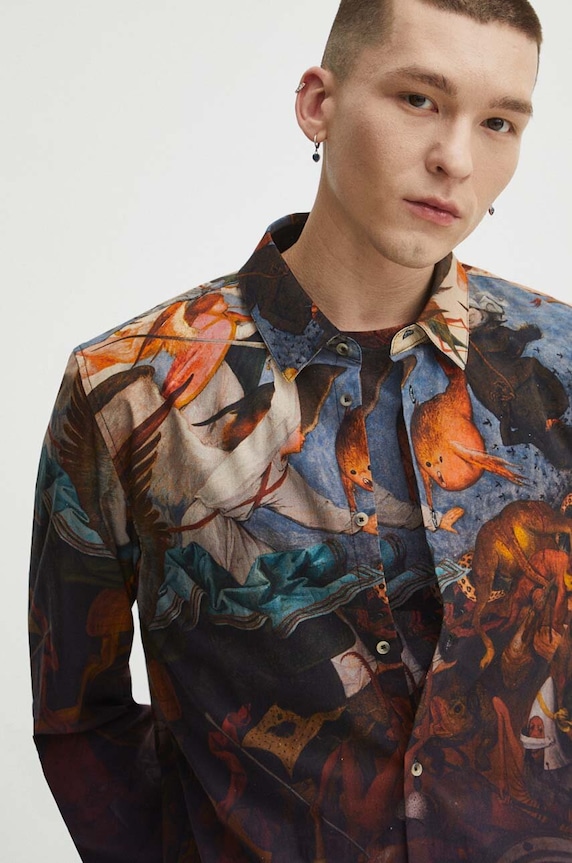 Koszula męska z kolekcji Eviva L'arte kolor multicolor RS24-KDM208 multicolor