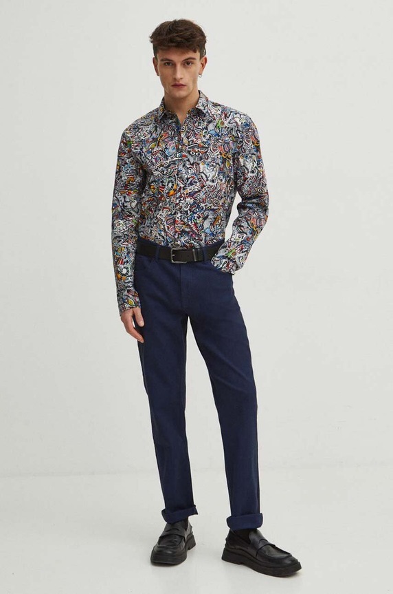 Odzież Koszula męska by Justyna Rybak, Grafika Polska kolor multicolor RS24.KDM420 multicolor