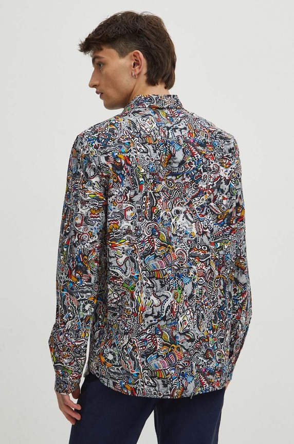 Koszula męska by Justyna Rybak, Grafika Polska kolor multicolor multicolor RS24.KDM420