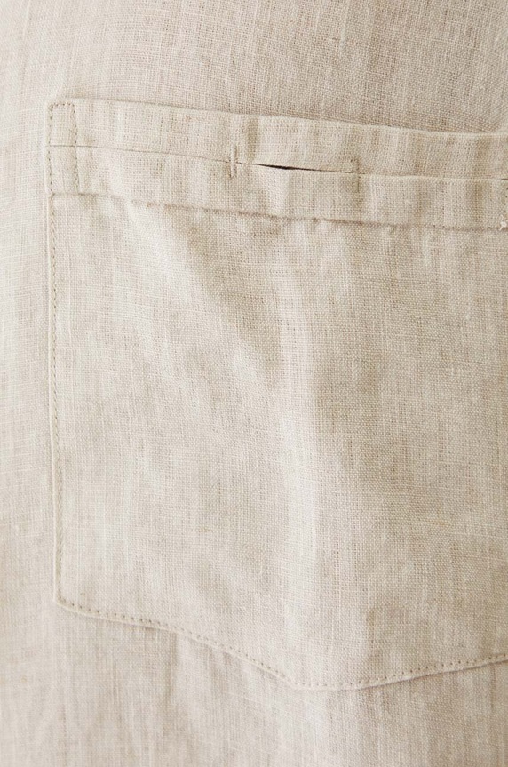 Lněná košile pánská béžová barva RS24-KDMB02 béžová