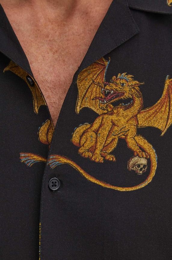 Koszula męska z wiskozy z kołnierzykiem typu resort kolor multicolor RS24-KKM500 multicolor RS24