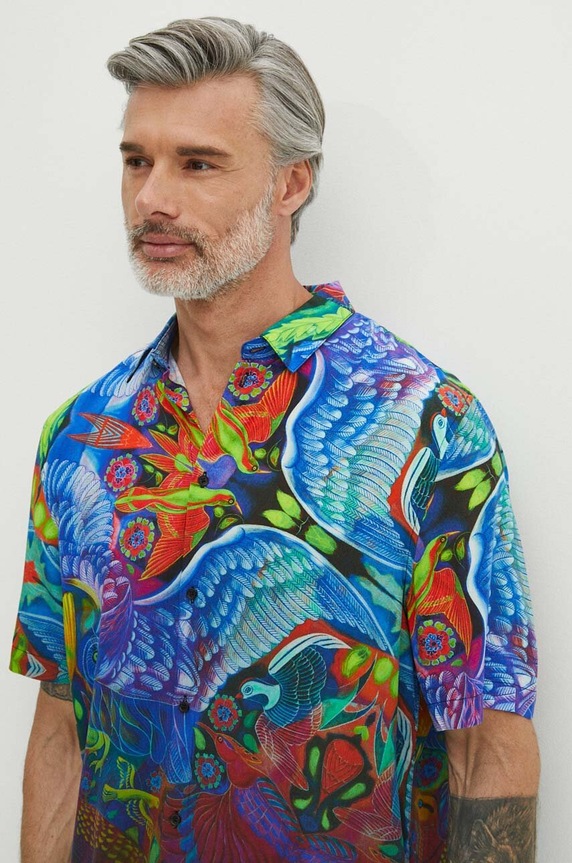 Koszula męska z kolekcji Jane Tattersfield x Medicine kolor multicolor RS24.KKM821 multicolor RS24