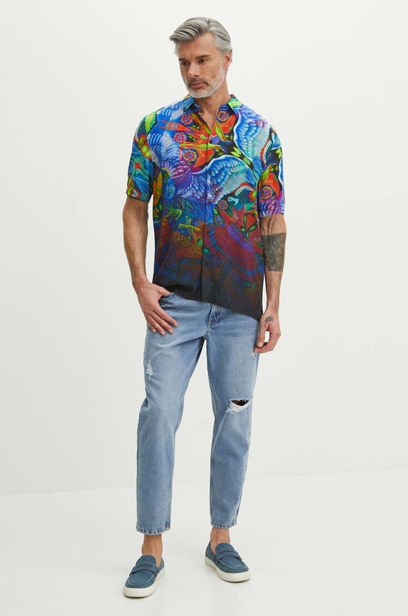 Odzież Koszula męska z kolekcji Jane Tattersfield x Medicine kolor multicolor RS24.KKM821 multicolor