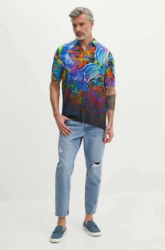 Odzież Koszula męska z kolekcji Jane Tattersfield x Medicine kolor multicolor RS24.KKM821 multicolor