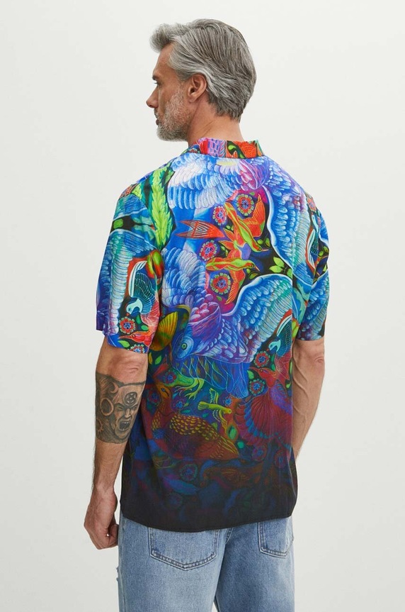 Koszula męska z kolekcji Jane Tattersfield x Medicine kolor multicolor multicolor RS24.KKM821