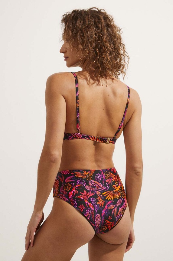 Odzież Dwuczęściowy strój kąpielowy damski wzorzysty kolor czarny RS24-KOD702 czarny