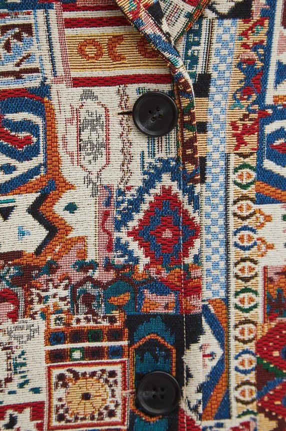Płaszcz damski wzorzysty kolor multicolor RS24-KPD403