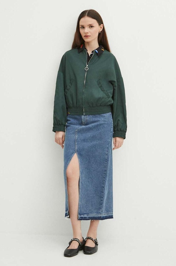 Oblečenie Bunda bomber dásmka z kolekcie Jane Tattersfield x Medicine zelená farba RS24-KUD850 zelená