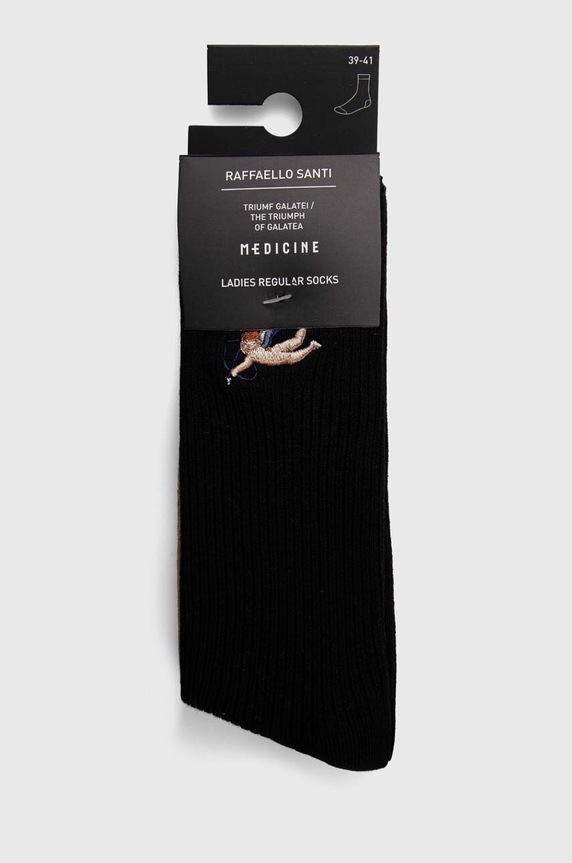 Oblečenie Bavlnené ponožky dámske s ozdobnou výšivkou z kolekcie Eviva L'arte (2-pack) RS24.LGD250 viacfarebná