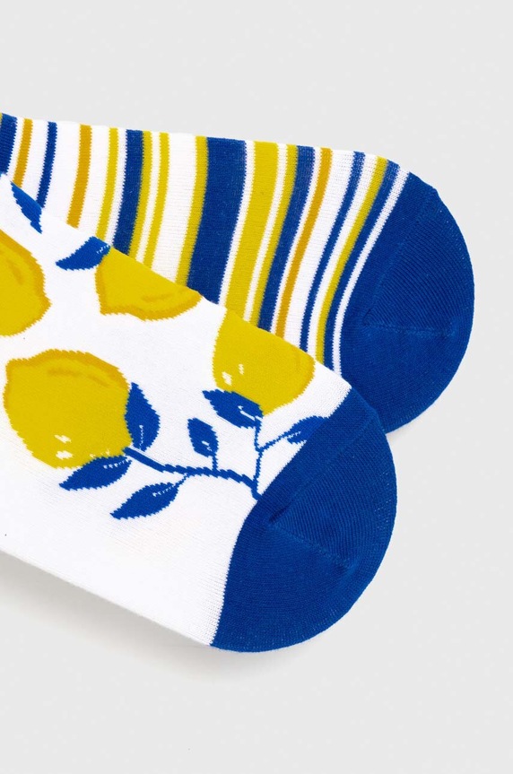 Skarpetki bawełniane damskie w cytryny (2-pack) kolor multicolor RS24.LGD308 multicolor RS24