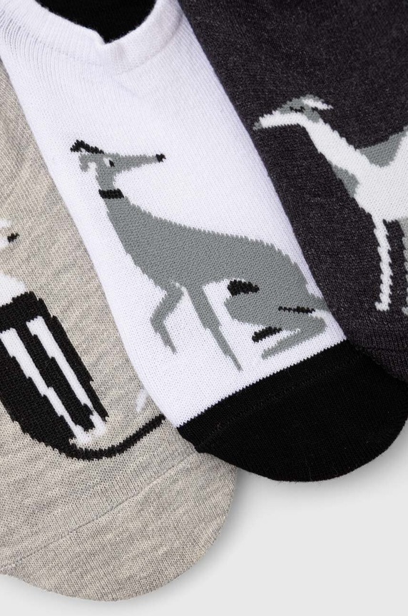 Skarpetki bawełniane damskie w psy (3-pack) kolor multicolor RS24.LGD505 multicolor RS24
