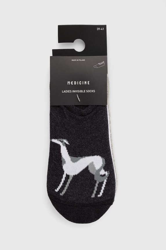 Odzież Skarpetki bawełniane damskie w psy (3-pack) kolor multicolor RS24.LGD505 multicolor