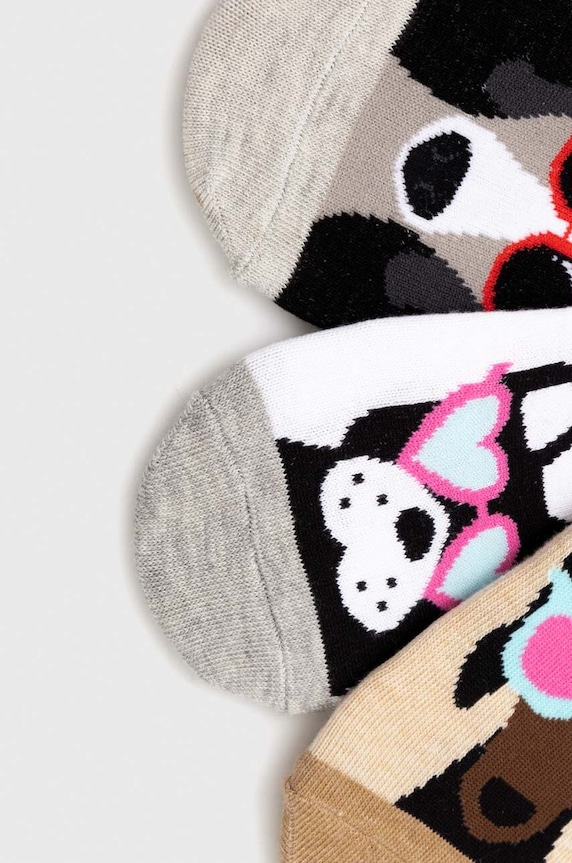 Skarpetki bawełniane damskie w pieski (3-pack) kolor multicolor RS24.LGD605 multicolor RS24